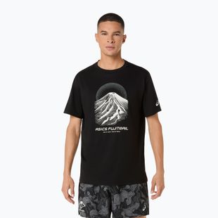 Футболка для бігу чоловіча Asics Fujitrail Logo Ss Top Performance Black/Cream/Carbon