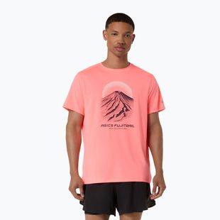 Футболка для бігу чоловіча Asics Fujitrail Logo Ss Top Sun Coral