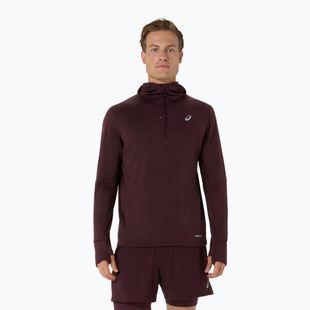 Кофта для бігу чоловіча ASICS Road Winter Ls Hoodie dark currant
