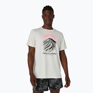 Футболка для бігу чоловіча Asics Fujitrail Logo Ss Top Cream