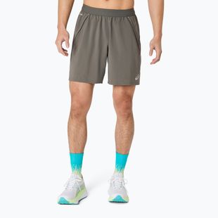Шорти для бігу чоловічі Asics Road 2-N-1 7In Short Truffle Grey