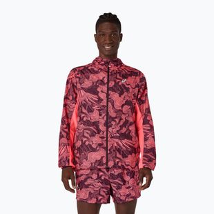 Куртка для бігу чоловіча Asics Fujitrail Packable Jacket blazing coral/dark aubergine