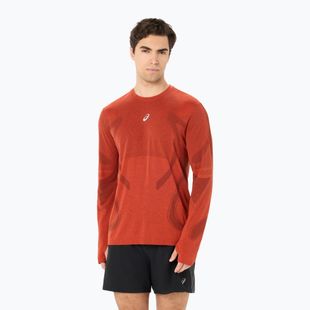 Лонгслів для бігу чоловічий ASICS Road Seamless Top singed red