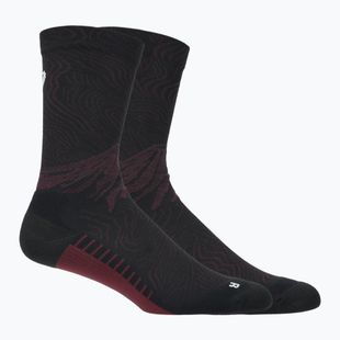 Шкарпетки ASICS Fujitrail Graphic Crew dark aubergine/black