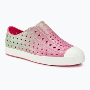 Кросівки вітрильні дитячі Native NA-12100112 Jefferson Bling celery dazzle bling/ shell white