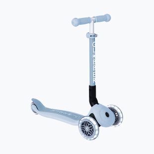 Самокат трьохколісний дитячий Globber Junior Foldable Lights Eco blueberry