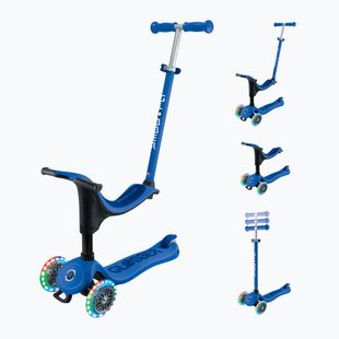 Самокат трьохколісний дитячий Globber Go.Up Sporty Lights navy blue