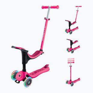 Самокат трьохколісний дитячий Globber Go.Up Sporty Lights fuchsia