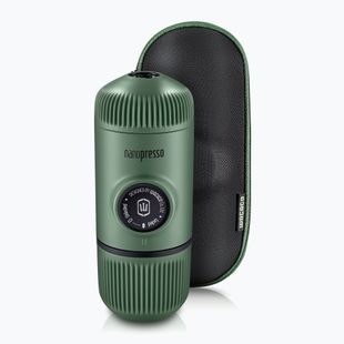 Експрес кавовий портативний Wacaco Nanopresso 80 мл + Чохол moss green