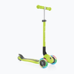Самокат трьохколісний дитячий Globber Primo Foldable Lights lime green