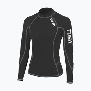 Лонгслів для плавання жіночий TUSA Black rashguard