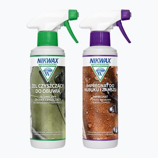 Набір для догляду за взуттям Nikwax Footwear Cleaning Gel+ Nubuk і welur 2 x 300ml