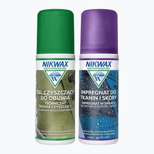 Набір для догляду за взуттям Nikwax Footwear Cleaning Gel + Tkanina і skóra 2 x 125 мл