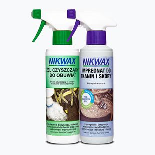 Набір для догляду за взуттям Nikwax Footwear Cleaning Gel + Tkanina і skóra 2 x 300 мл 