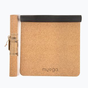 Килимок для йоги Myga Cork/Rubber 2 mm brown