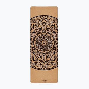 Килимок для йоги Myga Mandala XL 6 mm brown