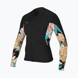 Куртка неопренова жіноча O'Neill Bahia 1/0.5 мм Full-Zip Jacket black/mikah floral/black