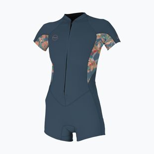 Жіночий гідрокостюм O'Neill Bahia 2/1 мм на блискавці спереду Весняний гідрокостюм копен-блакитний/пофарбований тропіки/копен-блакитний