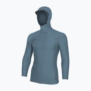 Лонгслів для плавання чоловічий O'Neill Hyperfreak Skins Rash Guard Hooded blue fusion/blue fusion