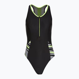 Купальник суцільний жіночий Speedo Reflect Wave black/green