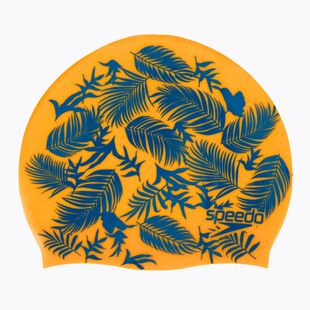 Шапочка для плавання дитяча Speedo Slogan Print orange/blue