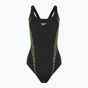 Купальник суцільний жіночий Speedo Panel Muscleback black/green