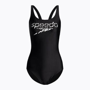 Купальник суцільний жіночий Speedo Logo Deep U-Back чорний 68-12369
