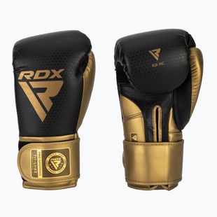 Боксерські рукавички RDX L2 Mark Pro Sparring Hook & Loop золотисті