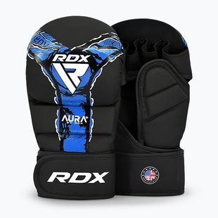 Рукавиці MMA RDX Grappling Shooter New Aura F17 black/blue