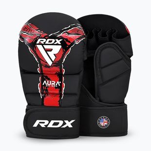 Рукавиці MMA RDX Grappling Shooter New Aura F17 black/red