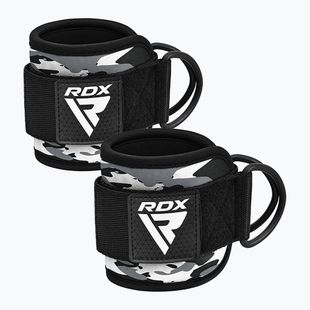 Напульсники для важкої атлетики з тримачами на щиколотку RDX A4 Ankle Straps For Gym Cable Machine grey