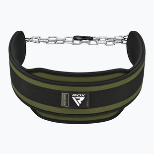Пояс для важкої атлетики RDX Pro Dipping Belt 2 Layer army green