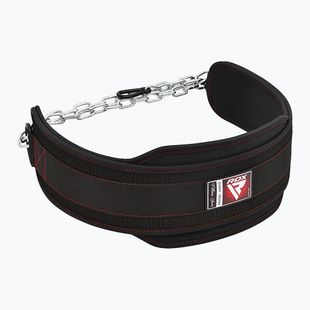 Пояс для важкої атлетики RDX Pro Dipping Belt 2 Layer чорний WDB-T7B