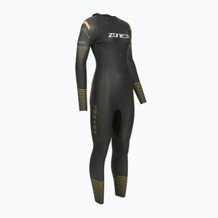 Гідрокостюм для тріатлону жіночий Zone3 Thermal Aspect Breaststroke 2,5 мм black/orange/yellow