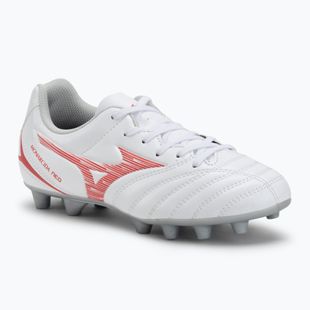 Кросівки футбольні дитячі Mizuno Monarcida Neo III Select Jr MD white/radiant red