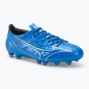 Кросівки футбольні чоловічі Mizuno α Japan FG white/laser blue/gold