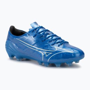 Кросівки футбольні чоловічі Mizuno α Pro FG white/laser blue/gold