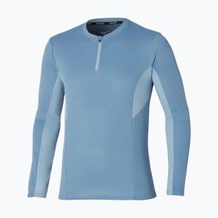 Лонгслів для бігу чоловічий Mizuno Dryaeroflow Half Zip parisian blue