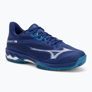 Кросівки тенісні чоловічі Mizuno Wave Exceed Light 2 CC bellwether blue/ white/ fjord blue