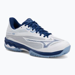 Кросівки тенісні жіночі Mizuno Wave Exceed Light 2 CC white/ bellwether blue/ bel air blue