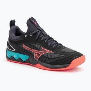 Кросівки волейбольні Mizuno Wave Luminous 3 black/neon flame/peacock blue