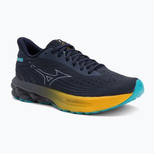 Кросівки для бігу чоловічі Mizuno Wave Skyrise 6 odyssey gray/icelandic blue/citrus