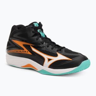 Кросівки волейбольні Mizuno Thunder Blade Z Mid black/tangelo/ice green