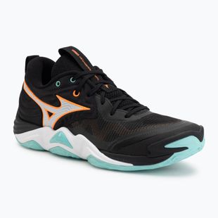 Кросівки волейбольні Mizuno Wave Momentum Elite black/tangelo/ice green
