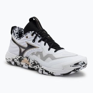 Кросівки волейбольні Mizuno Wave Momentum Elite white/black/ge gold