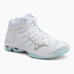 Кросівки волейбольні жіночі Mizuno Wave Voltage 2 Mid white/blue tint