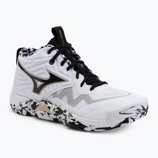 Кросівки волейбольні Mizuno Wave Momentum Elite Mid white/black/ge gold
