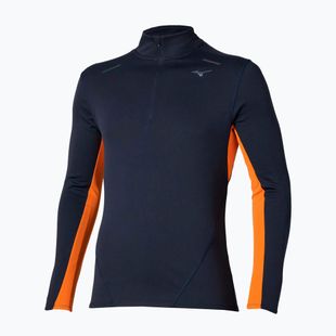 Лонгслів для бігу чоловічий Mizuno Tech Thermal Charge Half Zip baritone blue