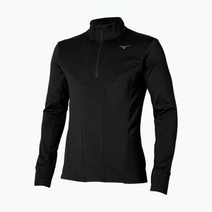 Лонгслів для бігу чоловічий Mizuno Active Warm Half Zip black