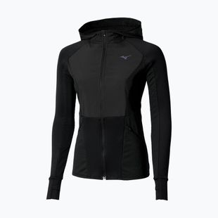 Куртка для бігу жіноча Mizuno Active Warm Hybrid Full Zip Hooded black